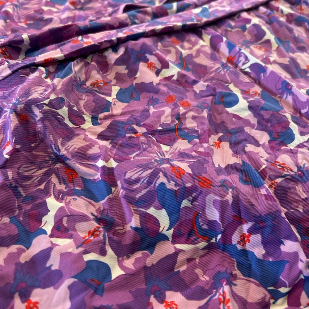 Garnet Hill Purple Floral Two-Piece Tankini Swim Set~Size 0/2 - Picture 2 of 6
